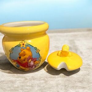 Disney Winnie the Pooh Yellow Honey Jar with Character Artwork